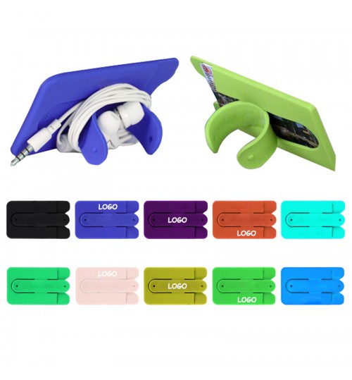 Silicone Mobile Wallet With Kickstand